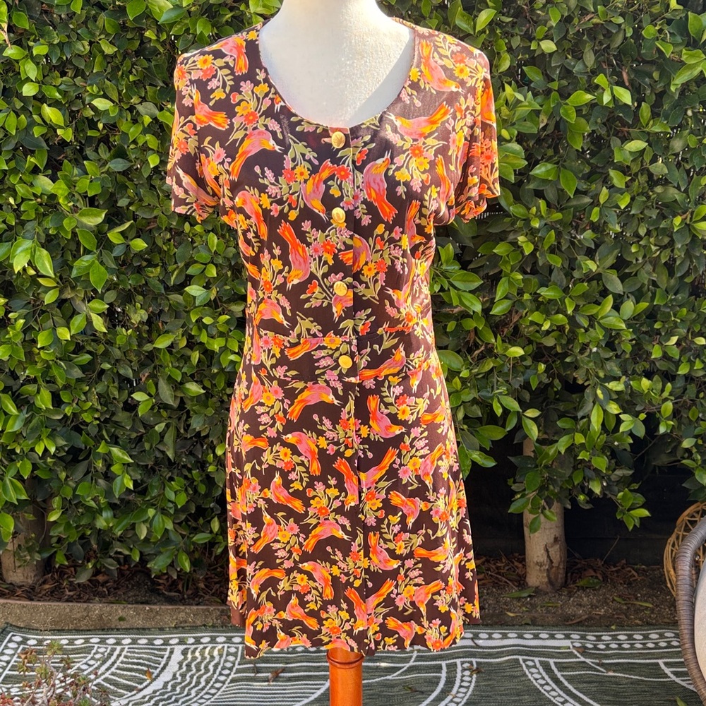 Vintage! Byer Dress with bird design